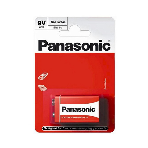 Батарейка солевая Panasonic Zinc Carbon 6F22