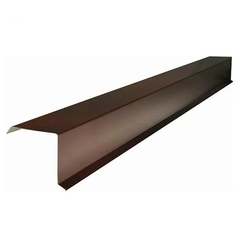 Планка торцевая прямая 80х100 ПЭ RAL8017 2м