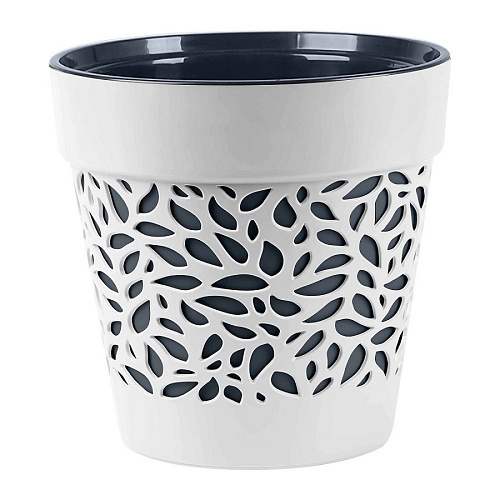 Кашпо Блоссом 8,3л белый/антрацит