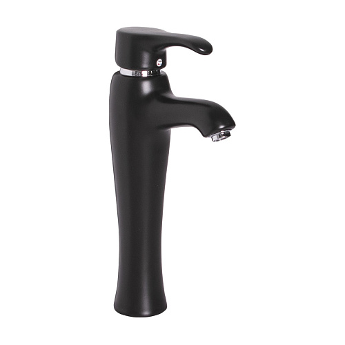 Смеситель для умывальника однорычажный высокий черный матовый  MELANA MLN-F-001CBK-M