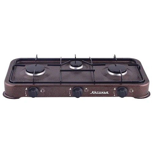 Плита газовая Аксинья КС 103 3конфорки Коричневый