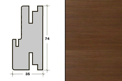 Коробка дверная Profil Doors 40х85х2150 левая Малага черри кроскут