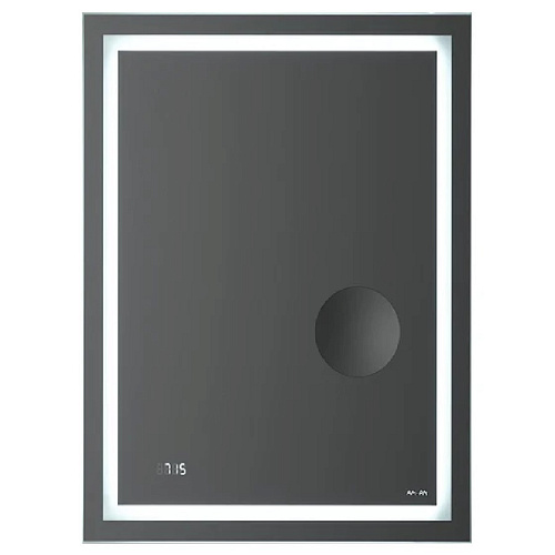 Зеркало универсальное с контурной Led подсветкой, часами и косметическим зеркалом, 55