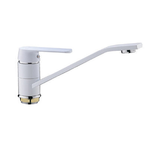 Смеситель для кухни белый Frap 4931