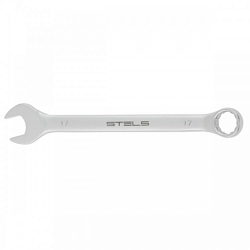 Ключ комбинированный 17мм матовый хром STЕLS