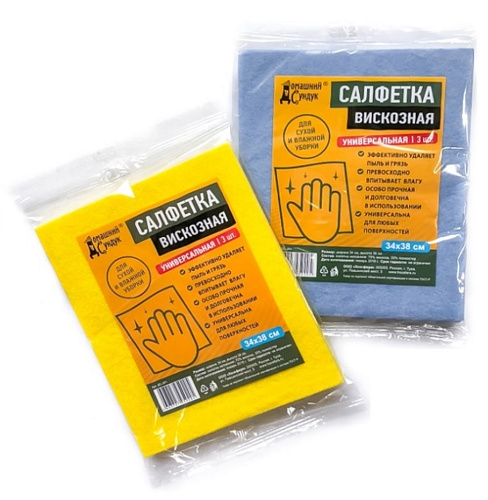 Салфетка универсальная вискозная 3шт в упак ДС-201