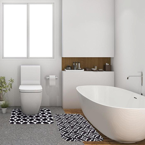 Набор ковриков для ванны Этель Узор 80х50 50х40 Набор ковриков для ванны Этель Узор 80х50 50х40