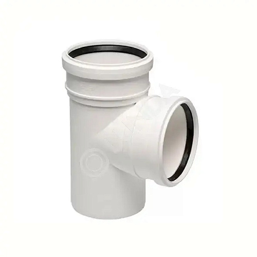 Тройник канализационный малошумный d110мм х d110 мм 90° Белый