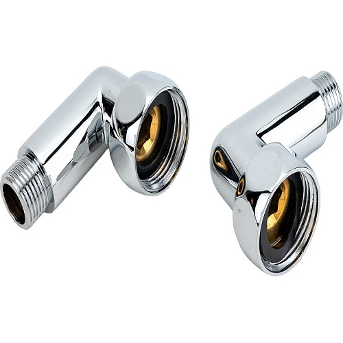 Соединение угловое для полотенцесушителя г/ш 1ВР х 1/2НР Хром