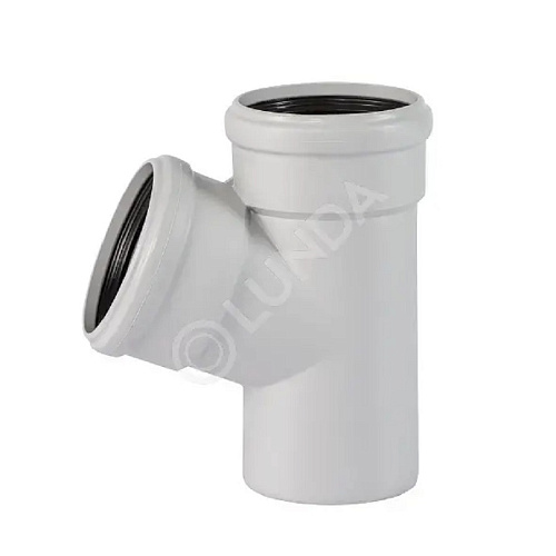 Тройник канализационный малошумный d110мм х d110 мм 45° Белый