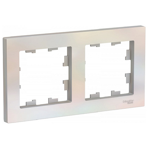 Рамка Schneider ATLASDESIGN 2 поста универсальная жемчуг