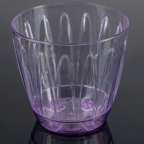 Горшок пластиковый Орхидея 1,5 л лиливо-прозрачный с пристегнутым поддоном