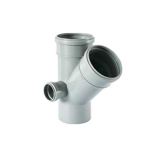 Крестовина 2 плоск. d110мм с отводами d110мм 45°и d50мм 90°слева (20)