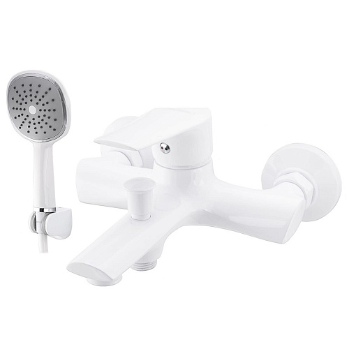 Смеситель для ванны белый