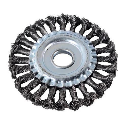 Щетка для УШМ плоская, крученая 125мм ВИХРЬ