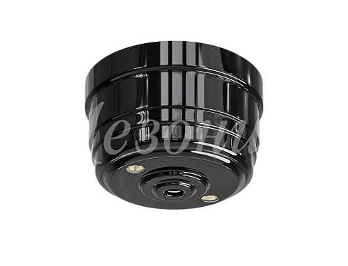 Корпус розетки потолоч.пластик черный УСАДЬБА