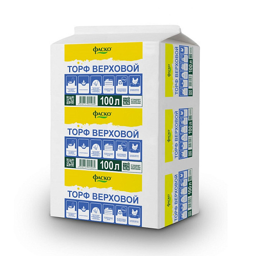 Торф верховой прессованный Фаско100л