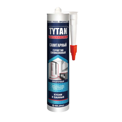 Герметик Tytan силиконовый санитарный прозрачный 280мл (12)