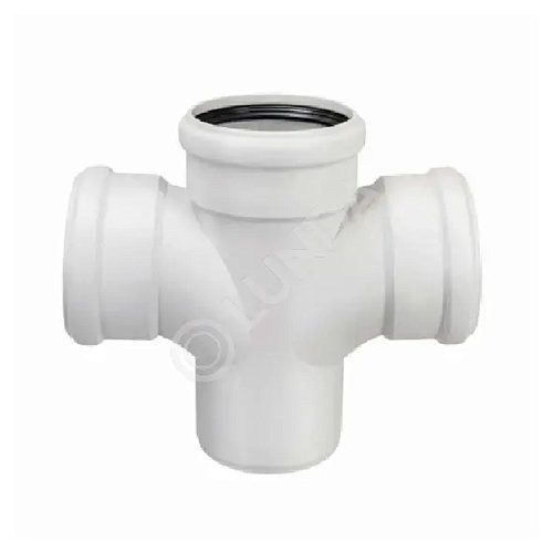 Крестовина канализационная малошумная 110/110/110х45° Белая