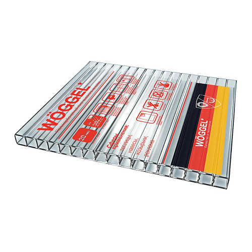 Поликарбонат Woggel 6мм (1,05) 2,1х6м прозрачный