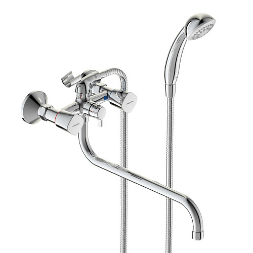 Смеситель для ванны Квадро двуручковый керамический ВА346АА