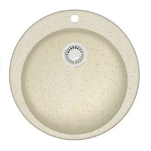 Мойка кухонная Vital (507х507х200) Бежевая (сифон+герметик)