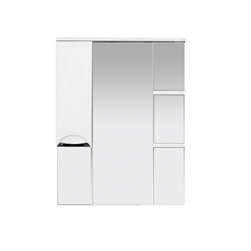 Зеркало Жасмин 75 белая эмаль левое со светом