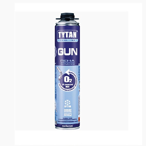 Пена монтажная  TYTAN GUN проф зима 750мл Пена монтажная  TYTAN GUN проф зима 750мл