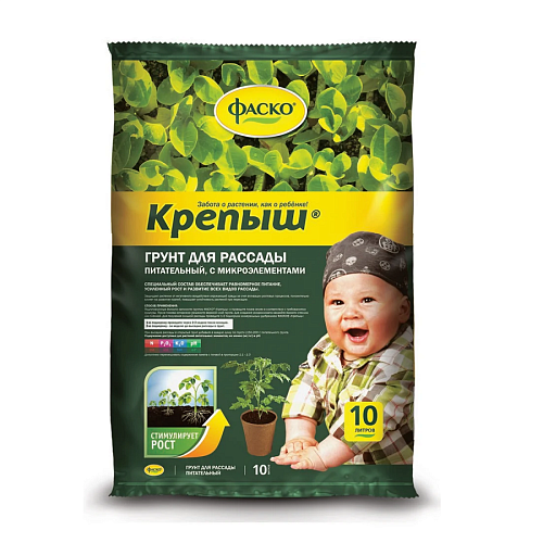 Почвогрунт для рассады Крепыш 10л Фаско