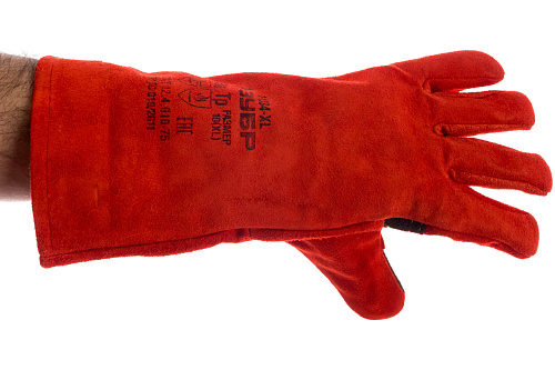 Краги термостойкие для сварки тяжелых механических работ спилковые 350 мм