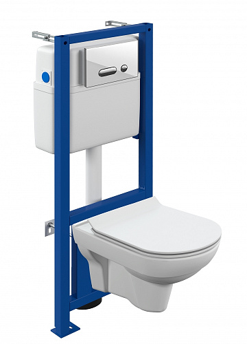 Комплект CITY NEW CLEAN ON (инсталляция с кнопкой, бел)