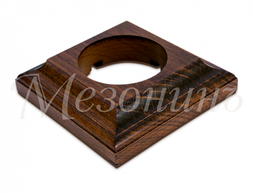 Рамка одноместная "Престиж" темный дуб, для наружного и внутреннего монтажа, ТМ "МезонинЪ" GE70706-26