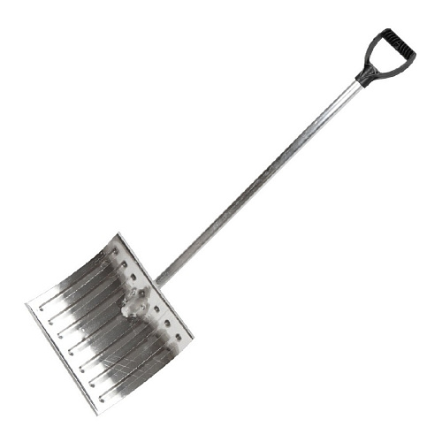 Лопата снеговая Арктика-1 428х375х1,5 мм алюминеевая с металическим черенком 