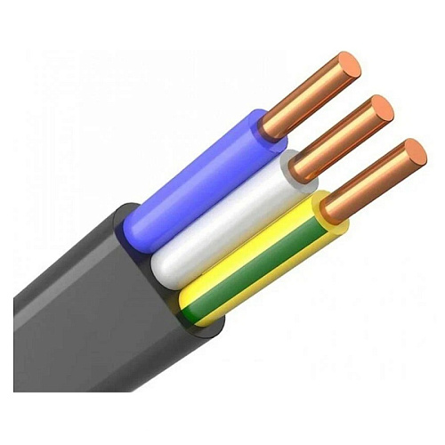 Кабель ВВГ-Пнг(A)-FRLS 3х1,5 (N PE) 0,66кВ круглый, чёрный