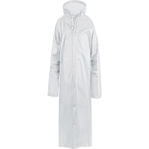 Дождевик EVA с капюшоном на кнопках белый