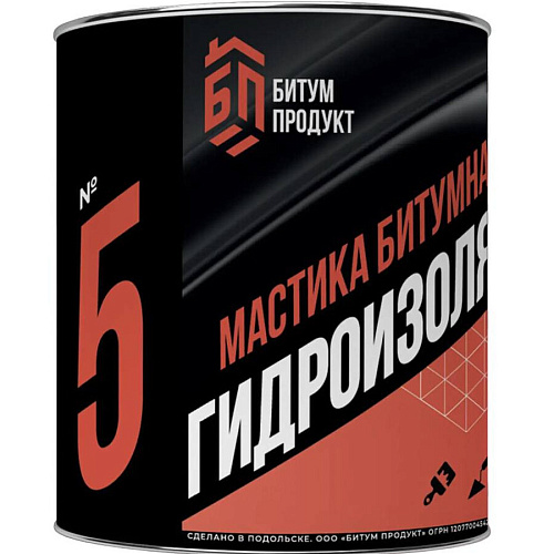 Мастика №5 БИТУМ ПРОДУКТ битумная гидроизоляционная 2кг