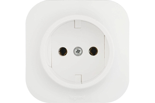 Розетка Legrand одинарная открытая установка без заземления белая Розетка Legrand одинарная открытая установка без заземления белая