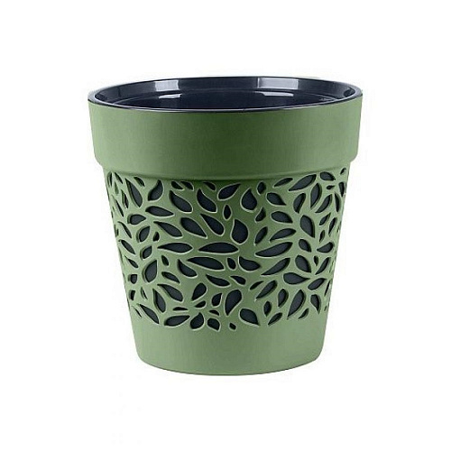 Кашпо Блоссом 3,5л оливковый/антрацит