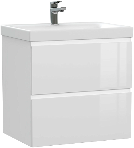 Тумба MODUO SLIM 60 белая подвесная