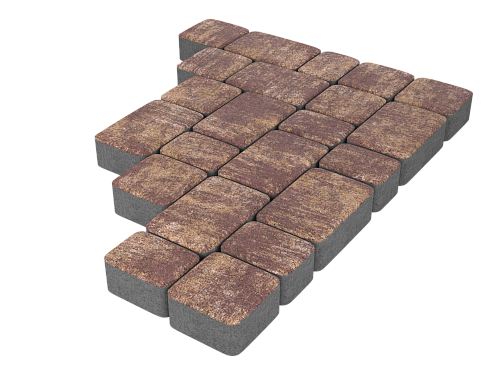 Плитка тротуарная Stellard Старый город Колормикс 120х180, 120х120, 120х90х60 гавана