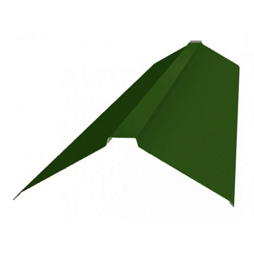 Планка конька фигурного 135х30х135 RAL6005 2м