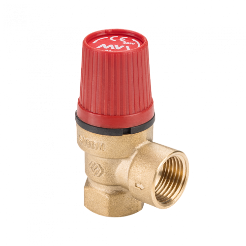 "Клапан предохранительный MVI 1/2"" 6 бар Красный колпачок"