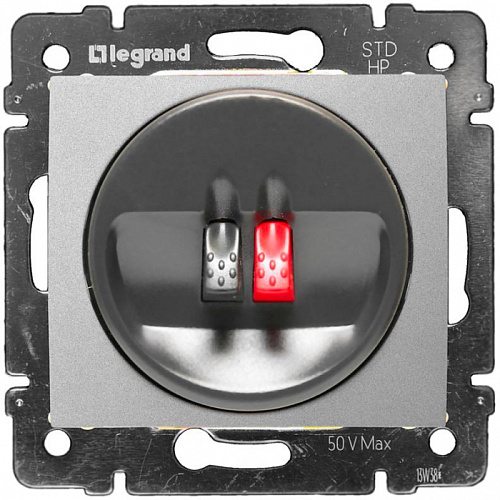 Розетка Legrand для динамика скрытая установка алюминий