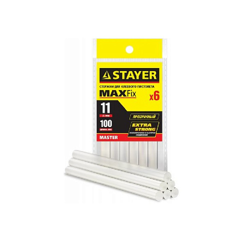 Клеевые стержни 11х200мм STAYER прозрачные