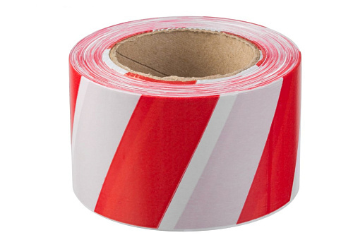 Сигнальная лента красно-белый 75ммх200м ЗУБР Мастер