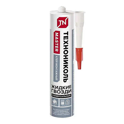 Клей ТЕХНОНИКОЛЬ Master монтажный акриловый белый картридж 280мл