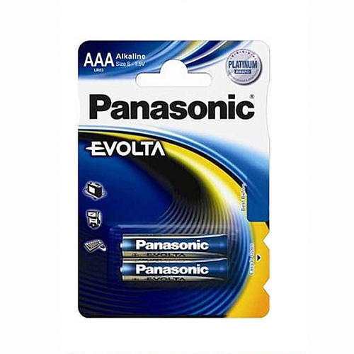 Батарейка щелочная Panasonic LR03(ААА) 1,5В бл/2 evolta