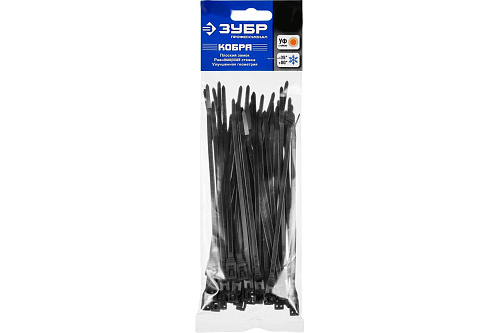Хомуты нейлоновые ЗУБР Кобра 4,6х280мм черные
