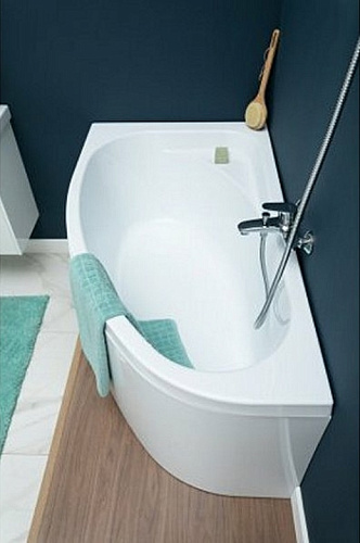 Ванна акриловая асимметричная AQUANET Mia 140x80 L Левая с каркасом 246817