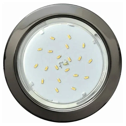 Светильник встраиваемый Ecola Glass GX53 H4 5310 круг черный хром-хром на черном